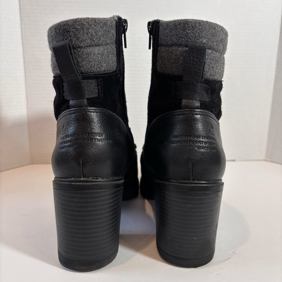 Naturalizer Women's Ankle Boots Black SZ 10 Waterproof Block Heel Round Toe - Picture 7 of 14